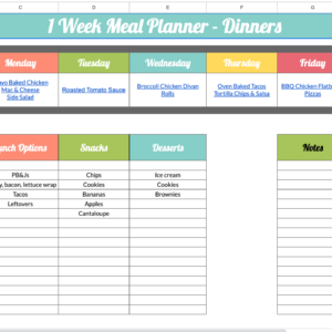 Simplify Meal Planning with Our Easy-to-Use, Filterable Google Sheet Template – FREE!